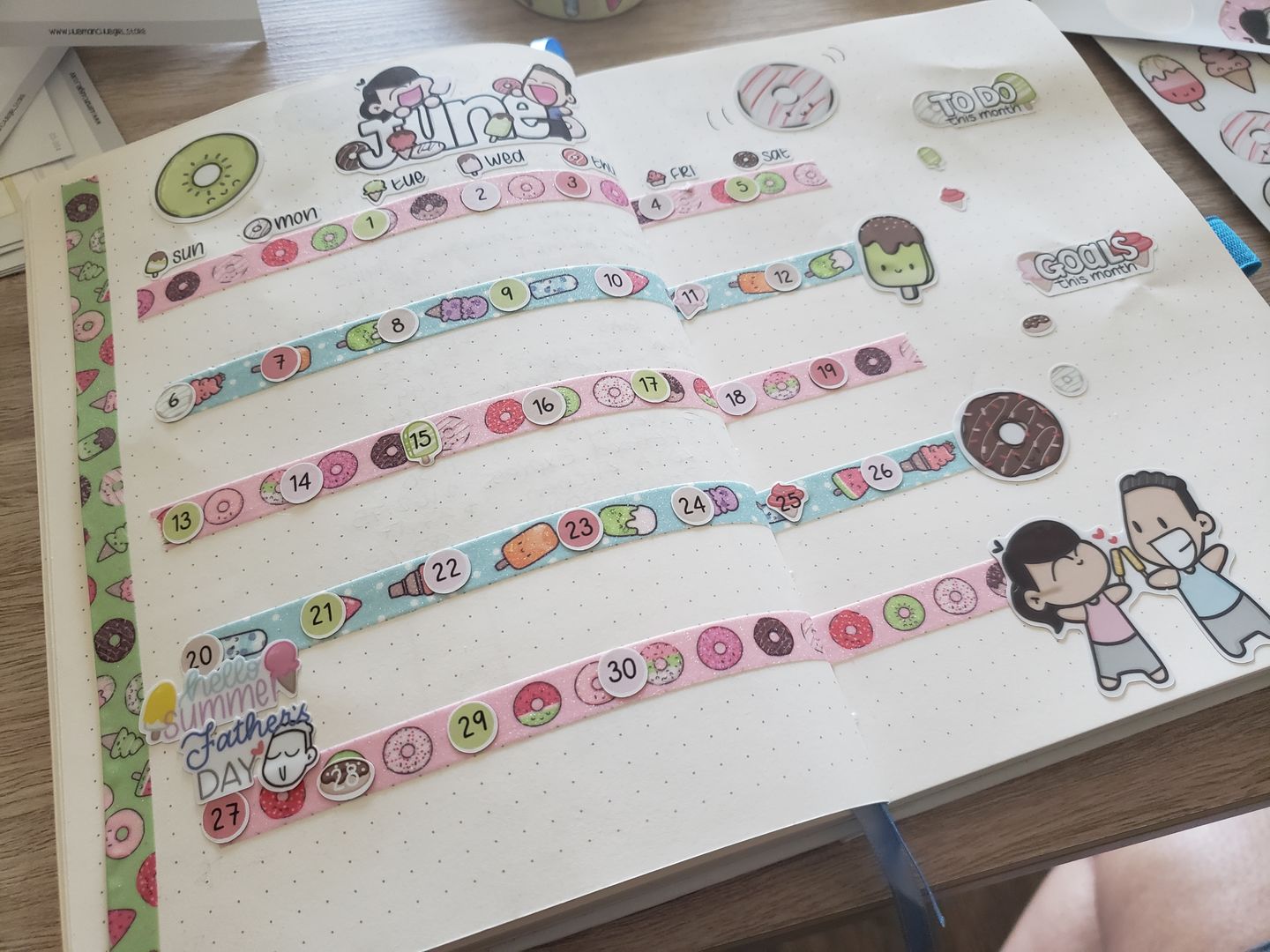 Customer photo review of Donuts and Icecream Washi Tape Collection (Set of 4)