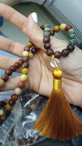Customer photo review of Set Antiestrés - Colgante & pulsera de piedras naturales - 108 cuentas
