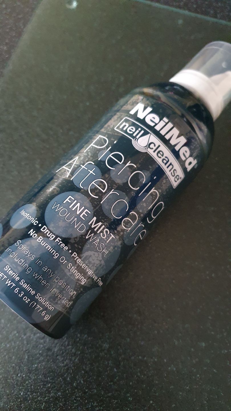 Customer photo review of NeilMed Sterile Saline Piercing Aftercare