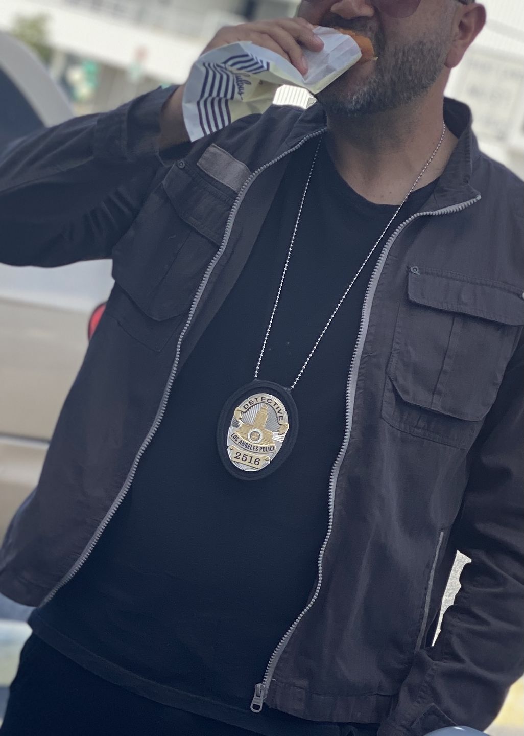 Customer photo review of LAPD Los Angeles Police Officer Badge Solid Copper Replica Movie Props With Number 16210