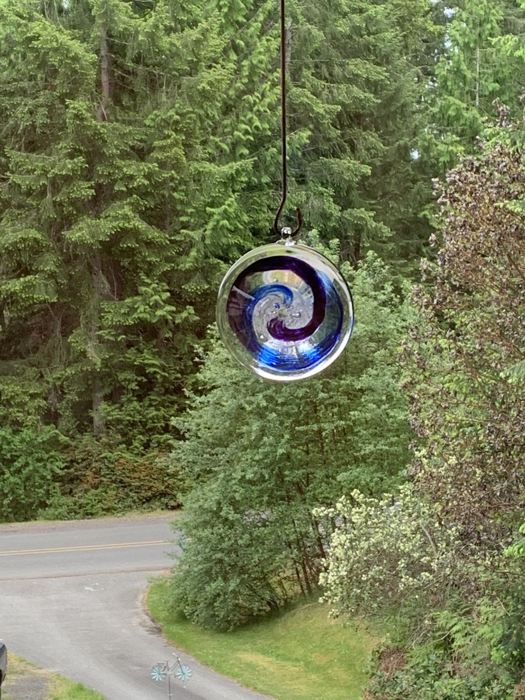 Customer photo review of Glass Suncatcher with Infused Cremation Ash