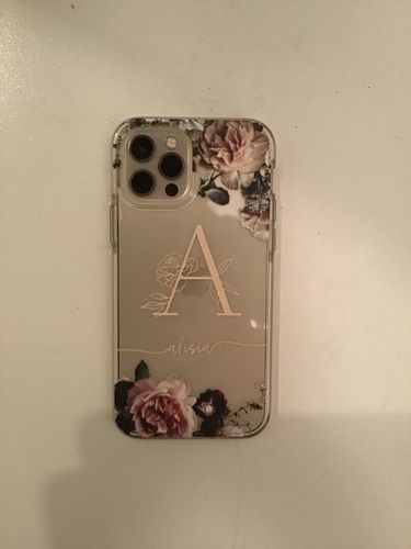 Customer photo review of Vintage Floral Personalised iPhone Case