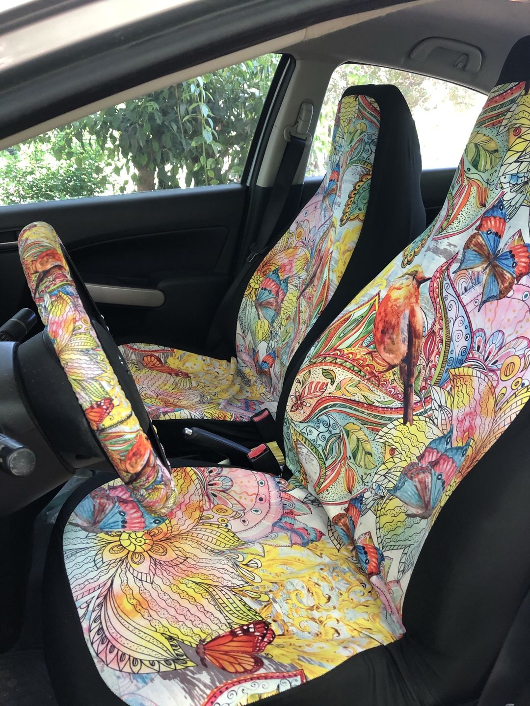 Customer photo review of Spring Steering Wheel Cover