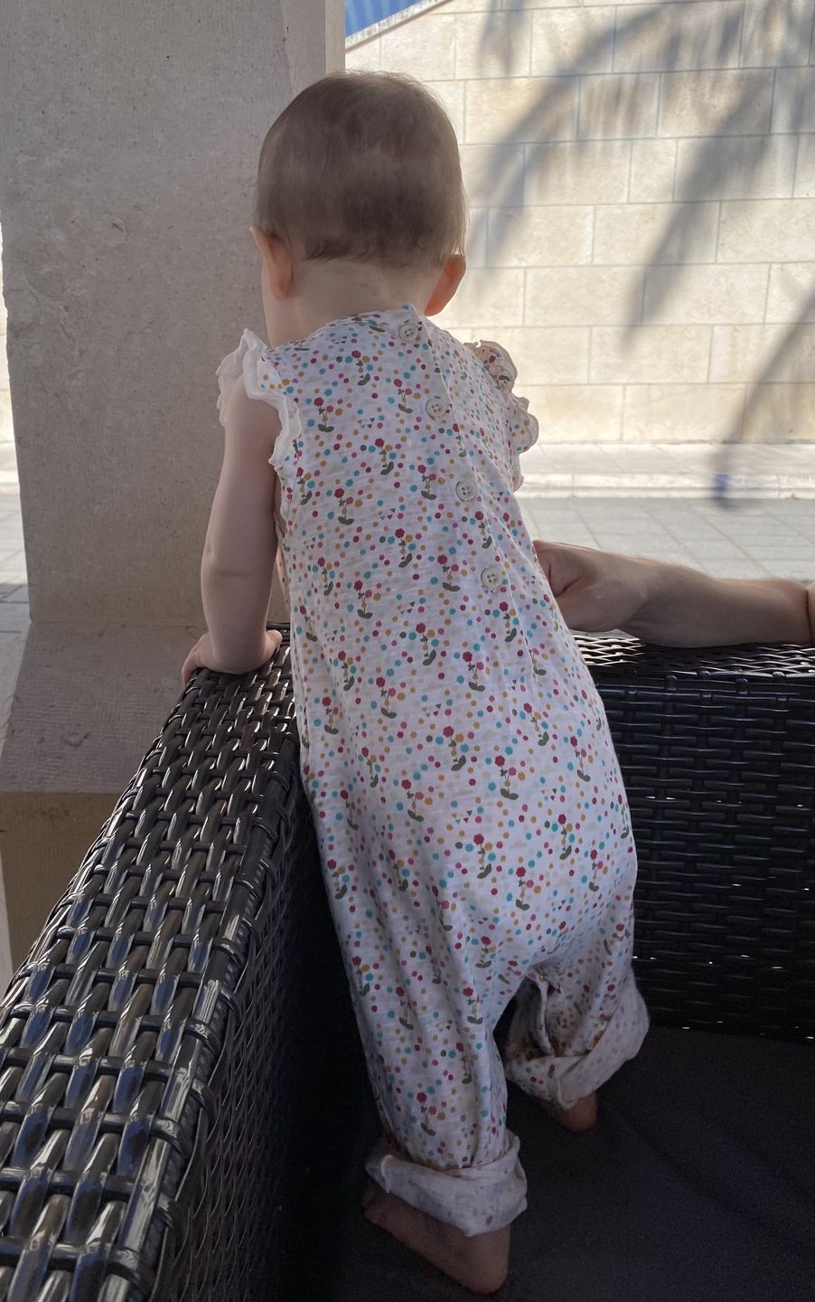 Customer photo review of Ditsy Flower Frill Romper