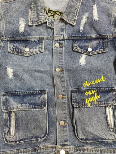 Customer photo review of Van Gogh Starry night denim Jacket