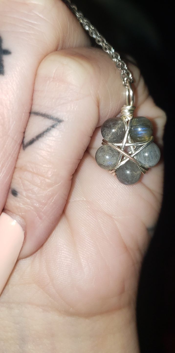 Customer photo review of Crystal Pentagram Necklace – Your Shield in Unsteady Times