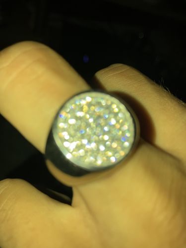 Customer photo review of VVS Moissanite Signature Ring