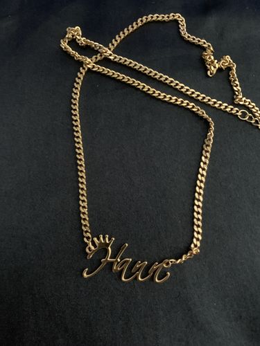 Customer photo review of Script Cuban Link Name Necklace