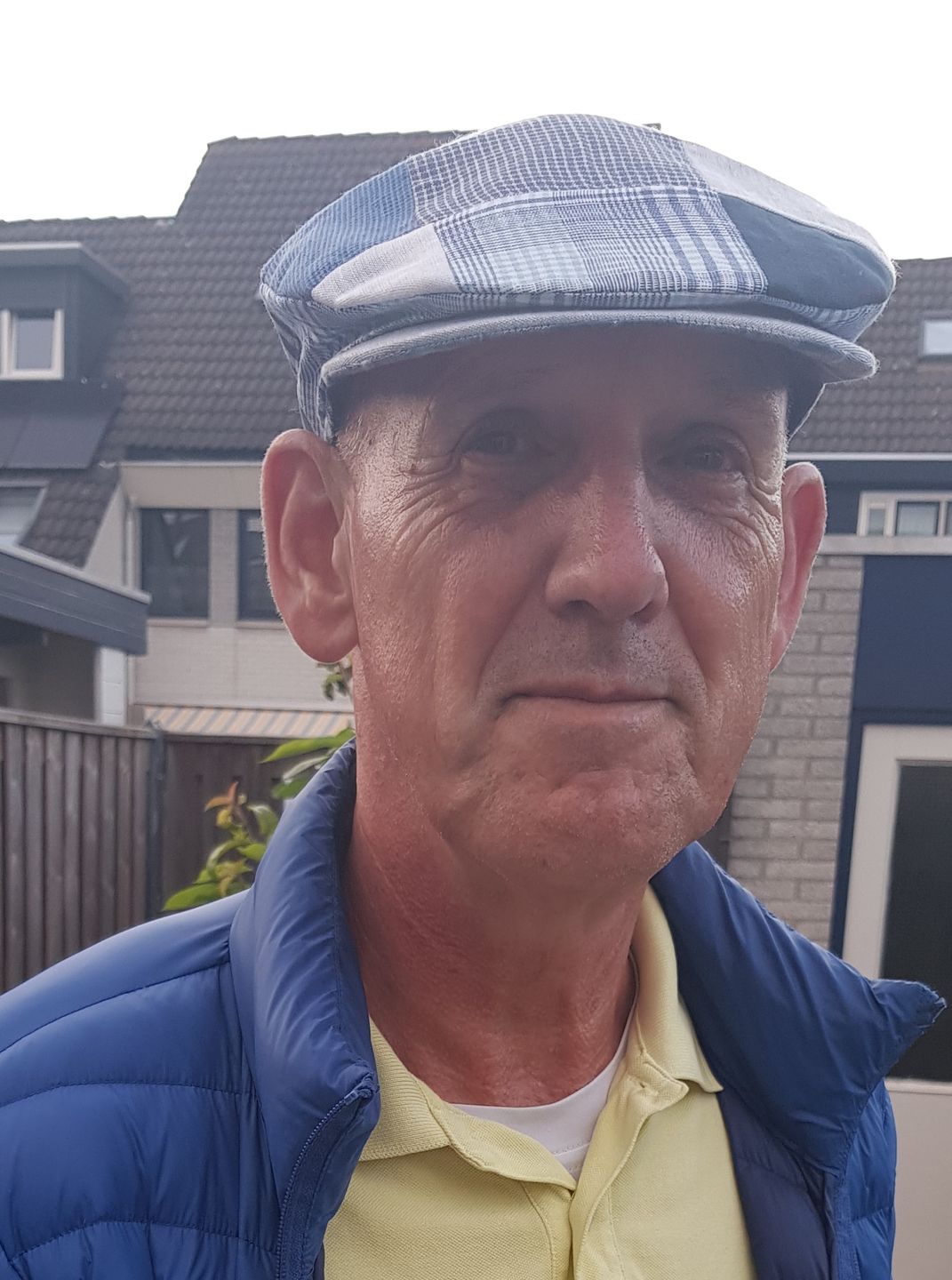 Customer photo review of Vintage Cap Patchwork Grey/Blue Linen
