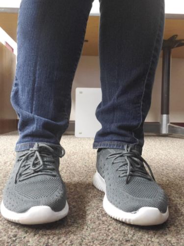 Customer photo review of PUJCS Womens Non-slip Walking Sneaker Gray