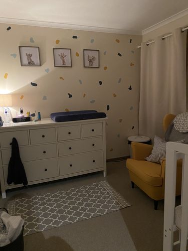 Customer photo review of Fun Abstract Dots Decal Set