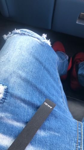 Customer photo review of Amiri Destroyed Jean