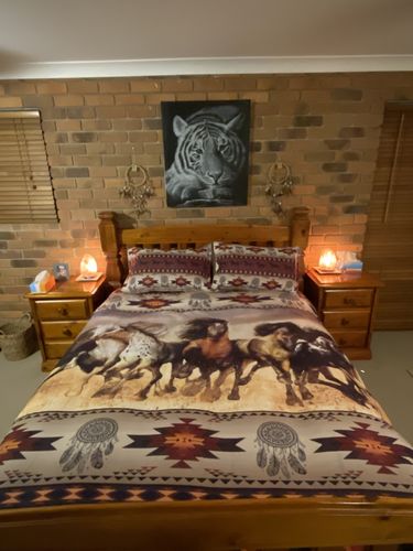 Customer photo review of Western Horses Themed Bedding Set