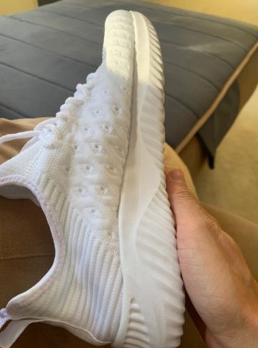 Customer photo review of PUJCS Womens Non-slip Walking Sneaker White