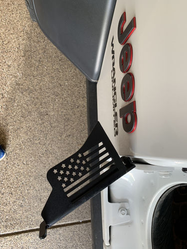 Customer photo review of Steel Flag Style Foot Pegs for 07-21 Jeep Wrangler JK JKU JL JT