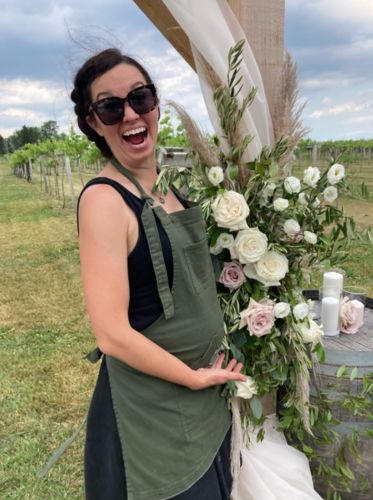 Customer photo review of Olive Green Apron Pre Order