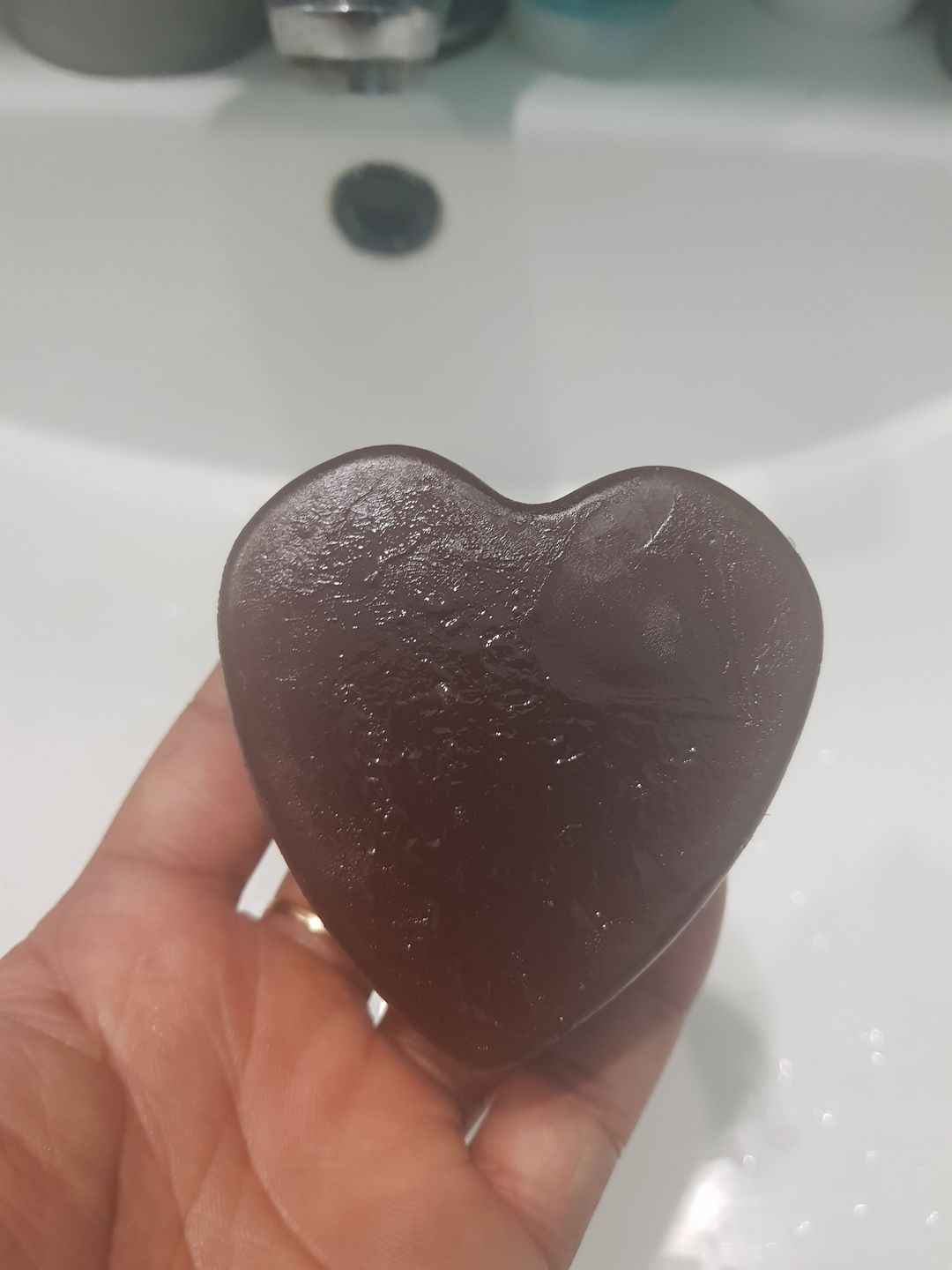 Customer photo review of Savon doux artisanal Cerise & Curcuma