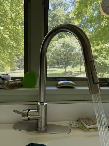 Customer photo review of Imperium Touch Control Dual Function Pull Out Spout Kitchen Faucet