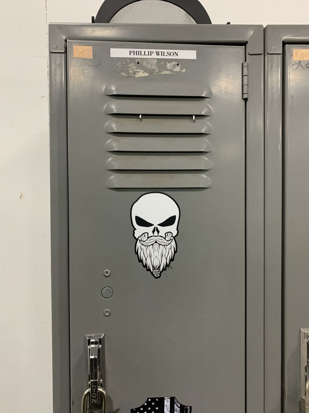 Customer photo review of Bearded Punisher Decal