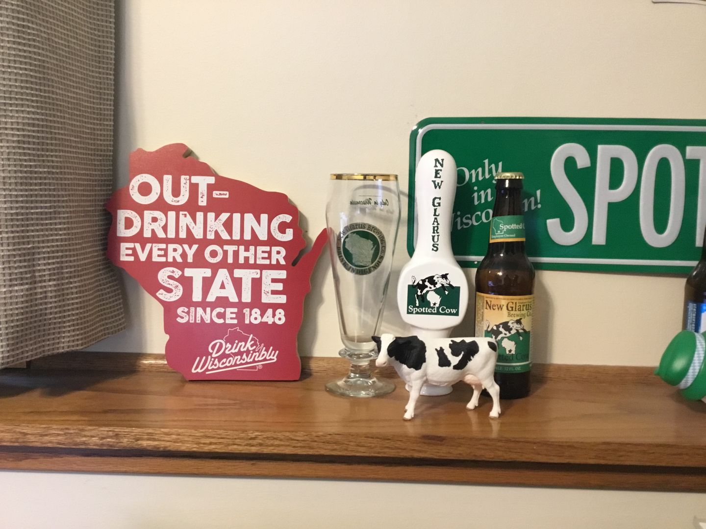 Customer photo review of "Outdrinking" Red Wooden Sign