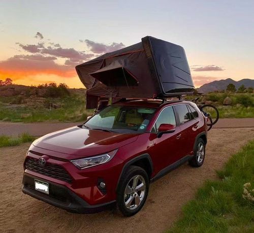 Customer photo review of Adventurer 3 Person Hard Shell Roof Top Tent