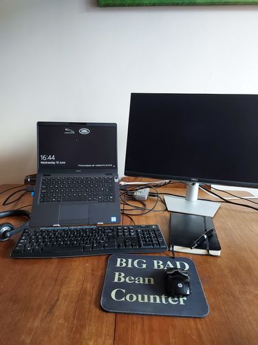 Customer photo review of Laptop Stand | Aluminium, Portable & Foldable