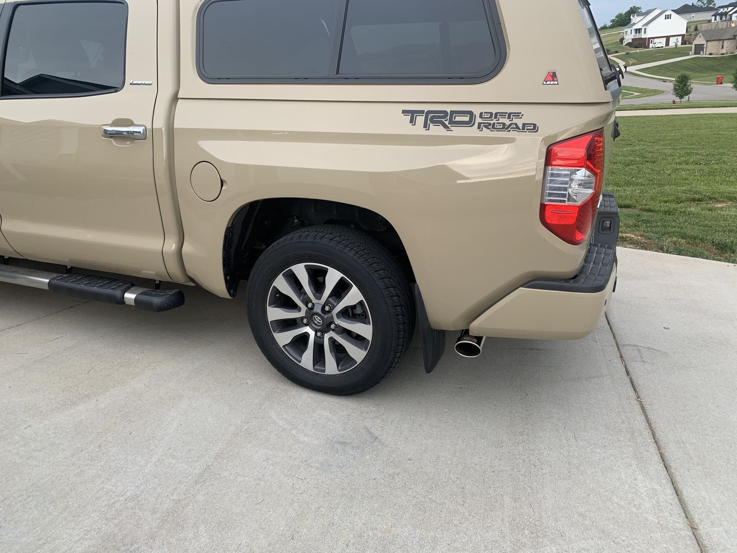 Customer photo review of Set of 2: TRD OFF ROAD vinyl decal for 2016-2020 Toyota Tacoma Tundra