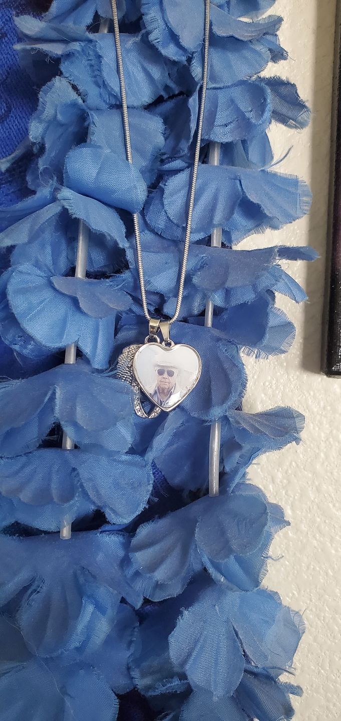Customer photo review of Photo Engraved Necklace Memorial Gift (Manual Upload)