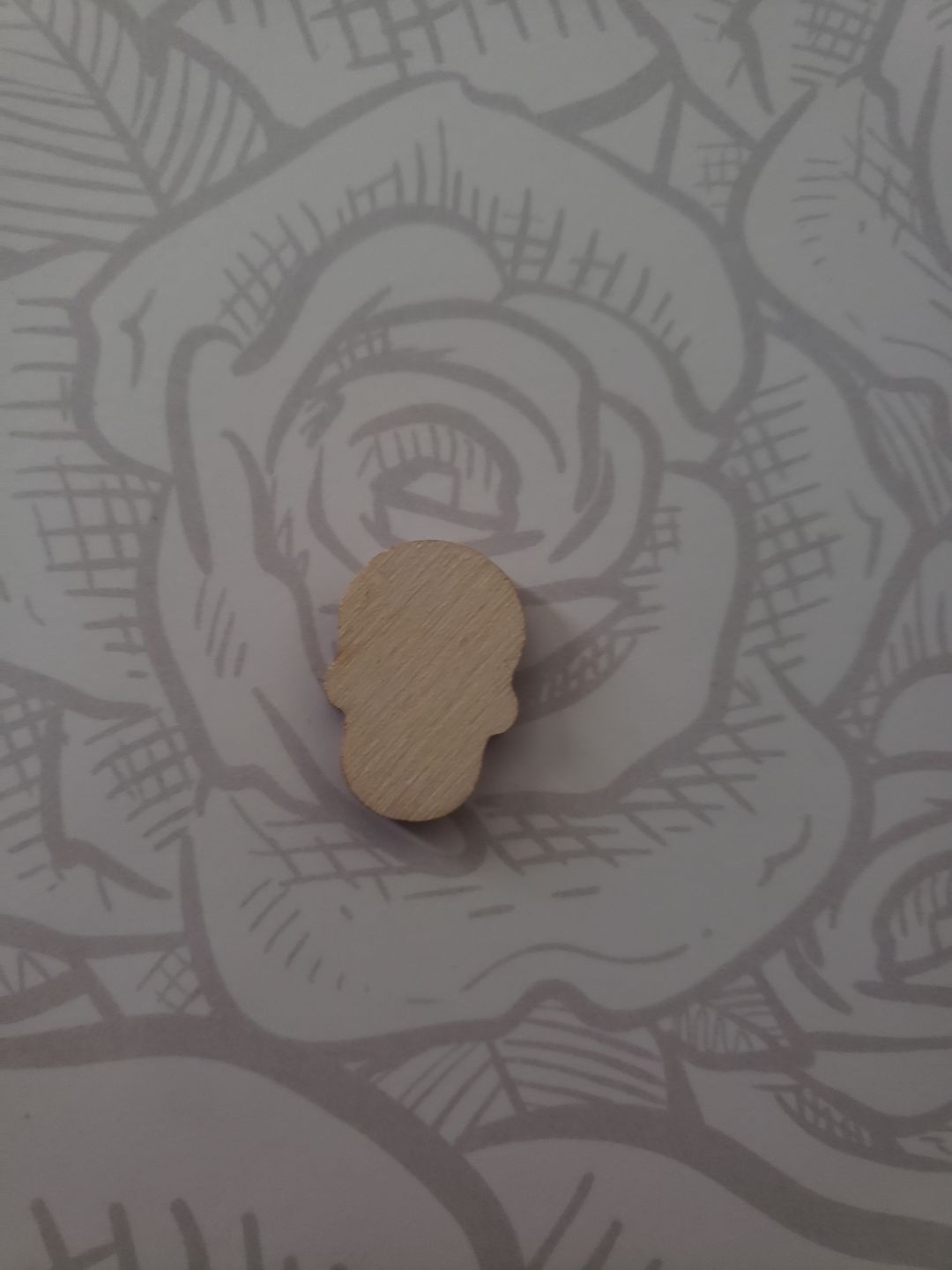 Customer photo review of Unfinished Wooden Sugar Skull Silhoutte - Craft- up to 24" DIY