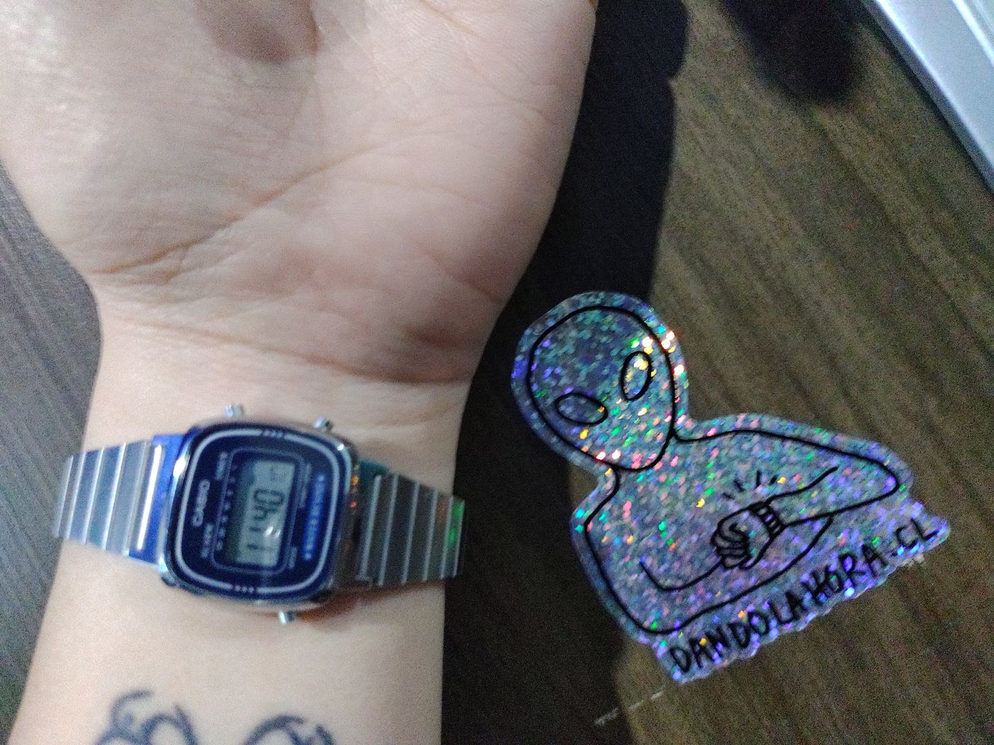 Customer photo review of Reloj Casio Vintage LA670WA-2DF Plateado Azul