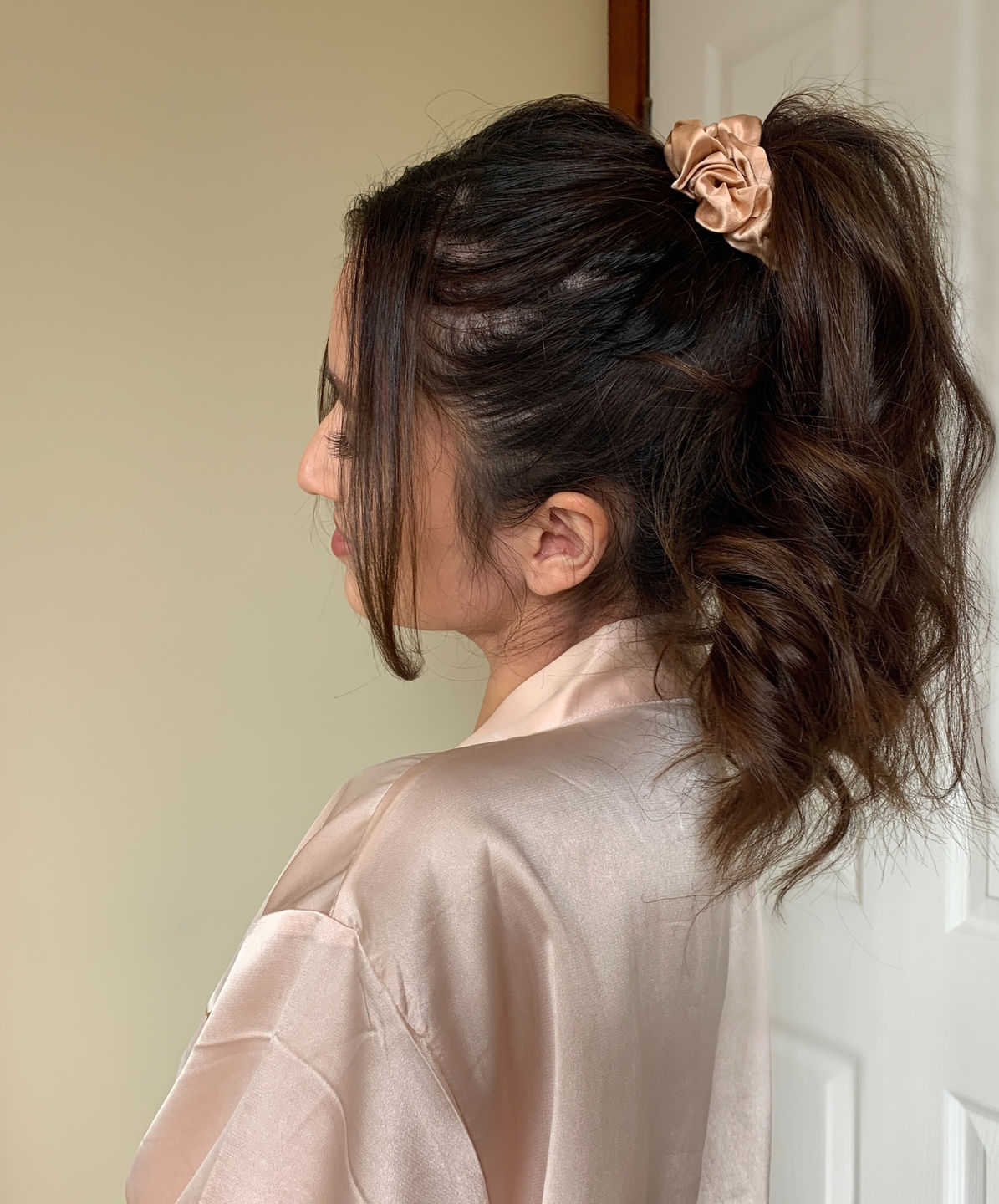 Customer photo review of SilkCel Large Silk Scrunchies 2 Pack