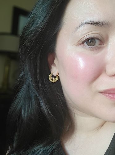 Customer photo review of Claudia Creolla Earrings