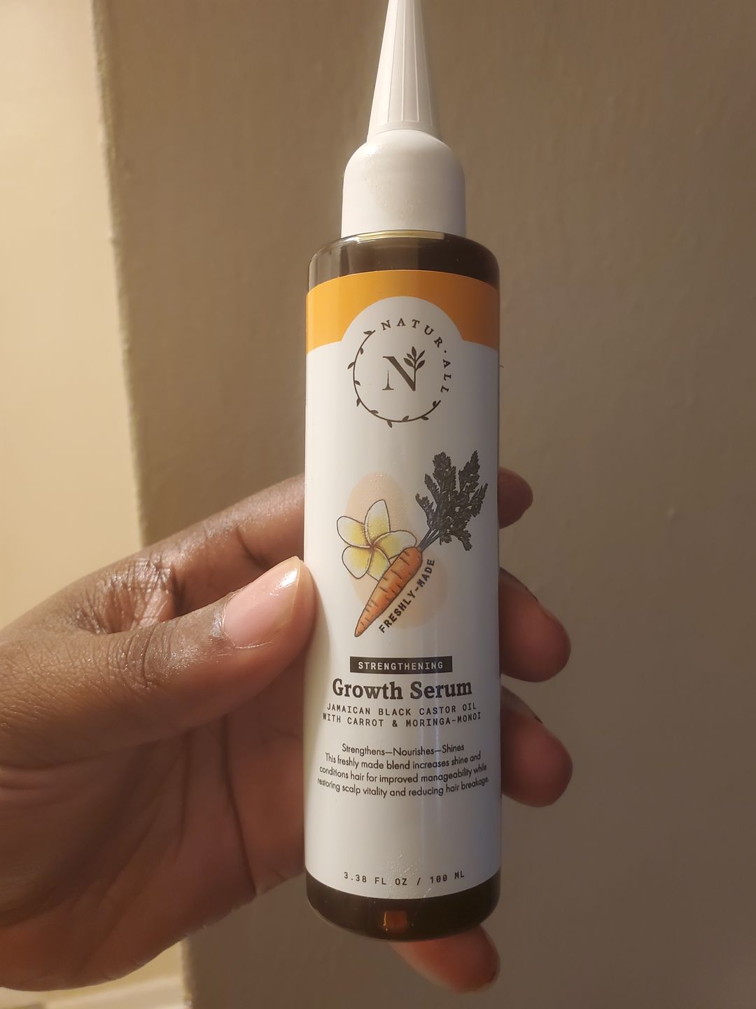 Customer photo review of Strengthening Jamaican Black Castor Oil Growth Serum