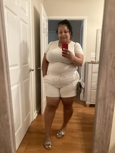 Customer photo review of Shayla Short Set (Bone)