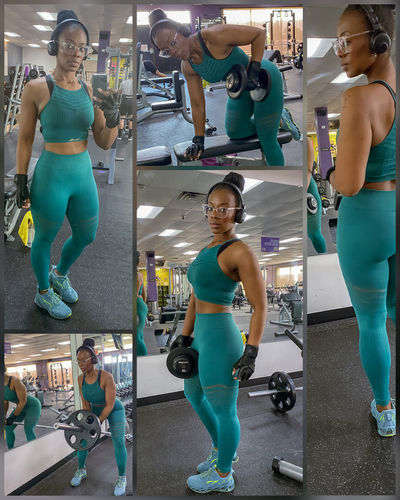 Customer photo review of Rayli Seamless Crop Top Set