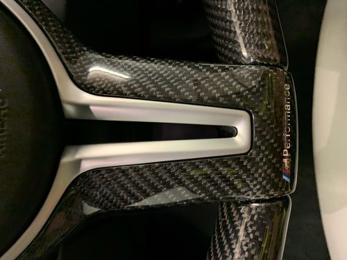 Customer photo review of SHFT BMW M Car Steering Wheel Trim Insert In Gloss Carbon Fibre (F Series)