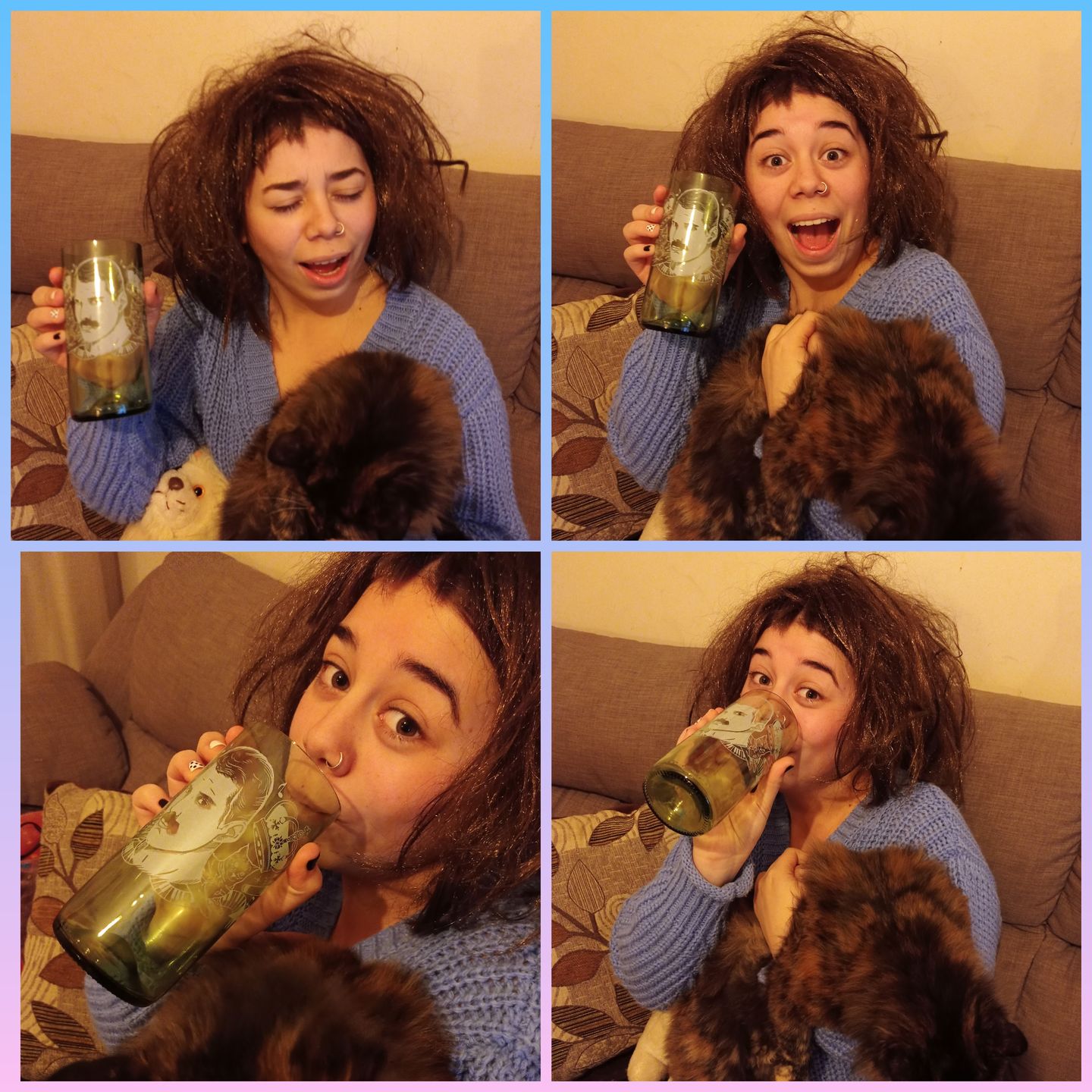 Customer photo review of Vasos Rockstar Juego de 6 Vasos