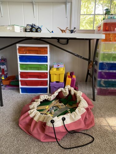Customer photo review of Large Toy Storage Bag - Rose
