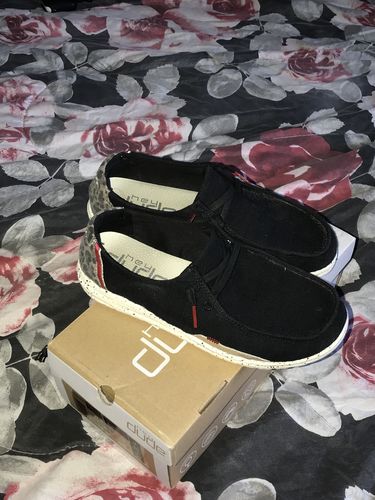 Customer photo review of Hey Dude Ladies Wendy Jungle Black Shoes 121414798