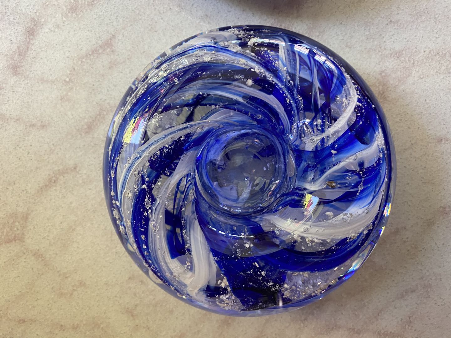 Customer photo review of Medium Air Plant Planter with Cremation Ashes