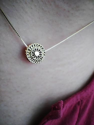 Customer photo review of The Padumna Minimalist Chain Pendant Necklace