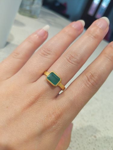 Customer photo review of EMERALD DECO RING