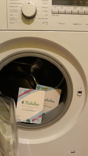Customer photo review of Eco-Tiras de Detergente 40 lavados Natulim