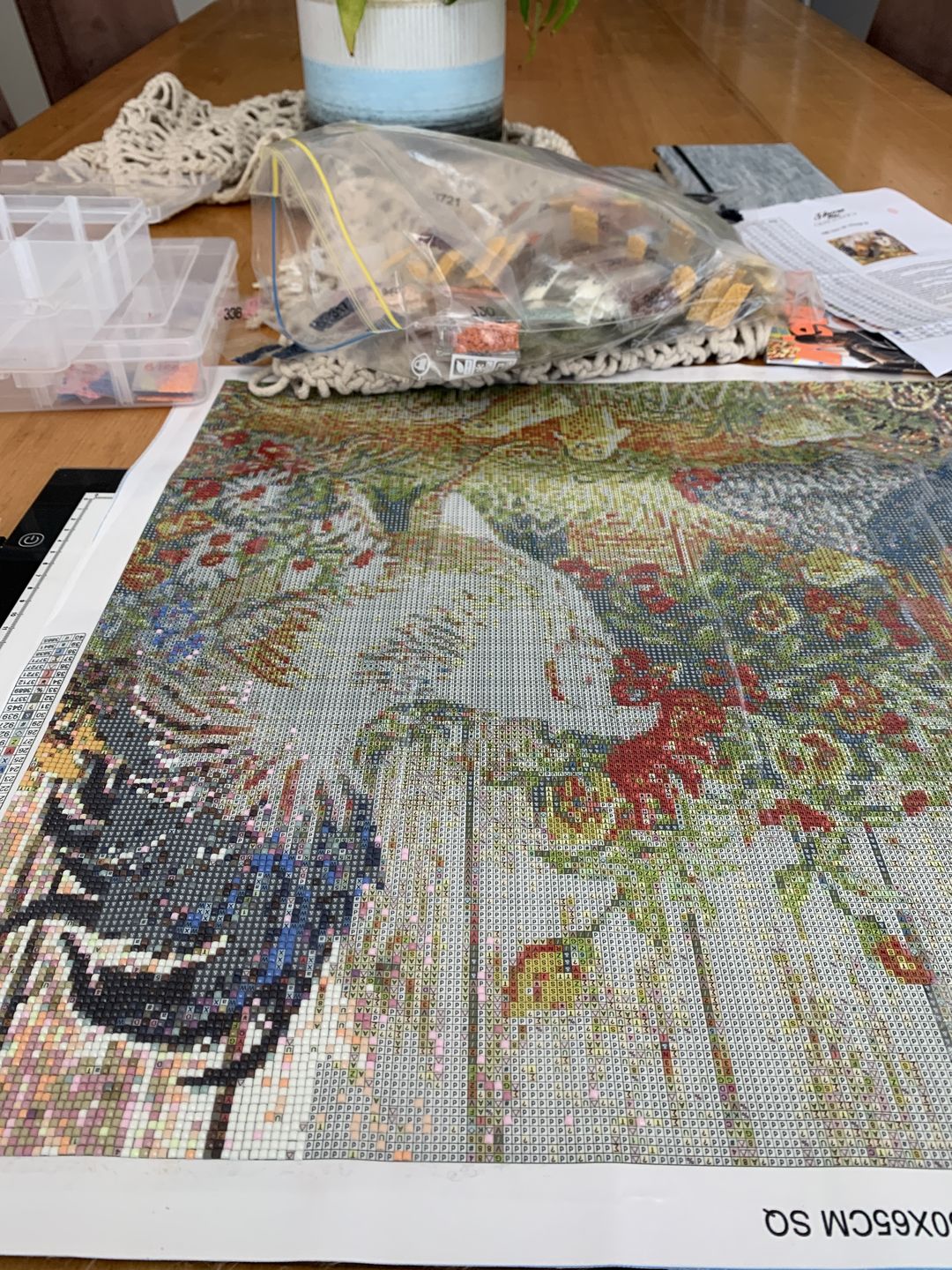 Customer photo review of Chickens - Diamond Painting Kit