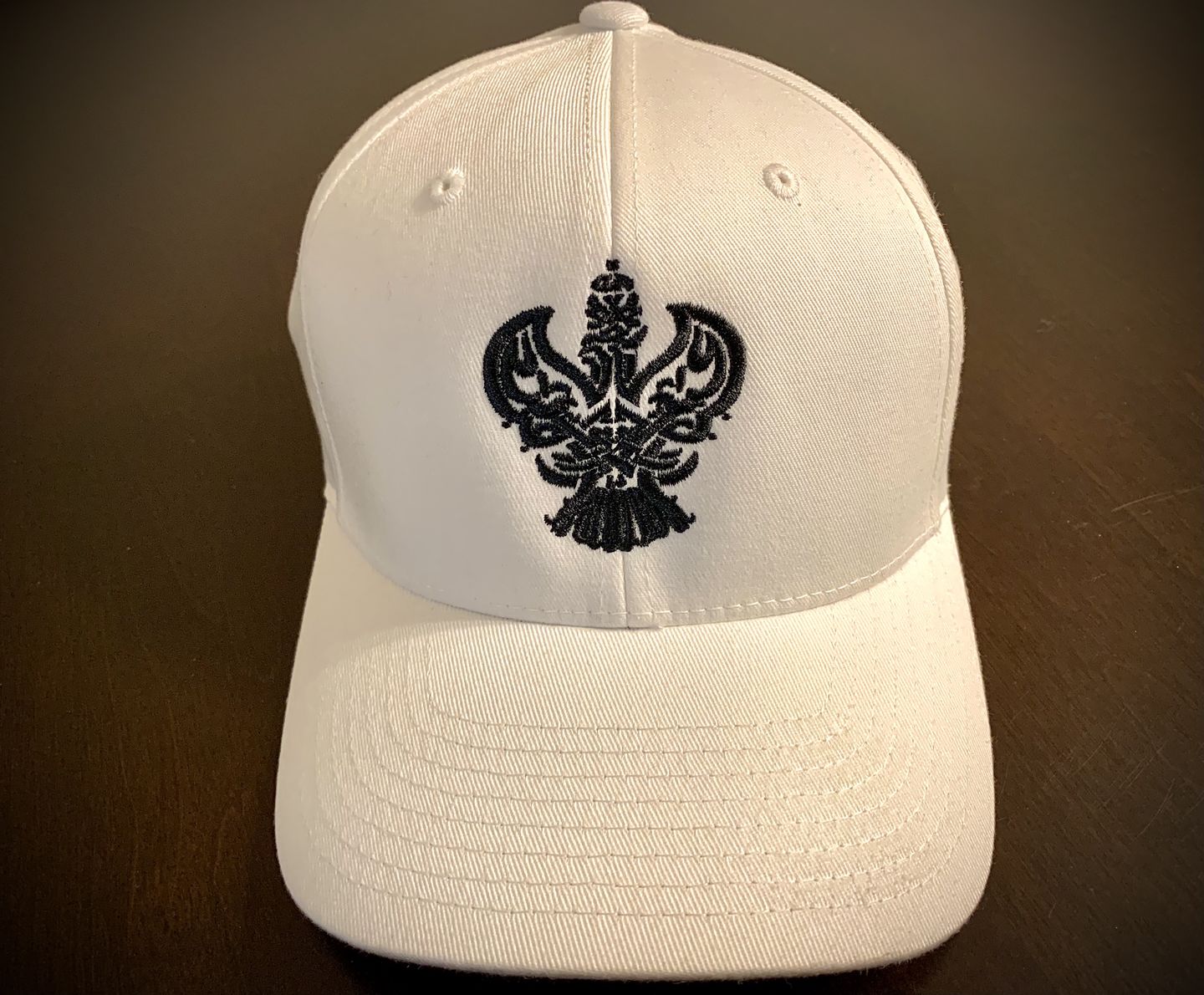 Customer photo review of Sufi Meditation Baseball Cap (Black / White) with Blessed Phoenix Calligraphy
