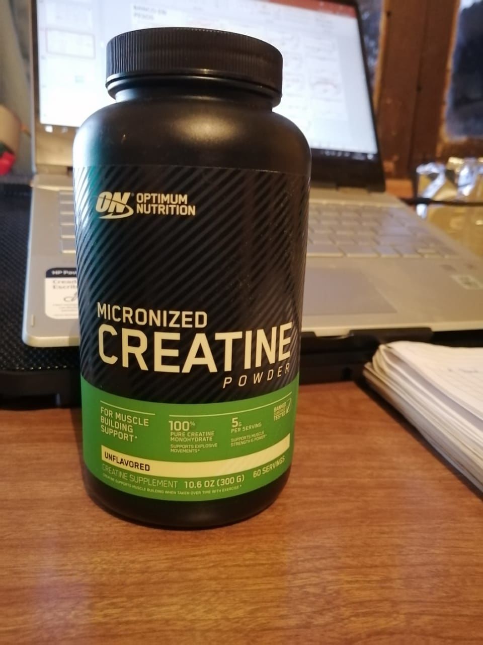 Customer photo review of Optimum Nutrition Micronized Creatine Powder 300 Gr
