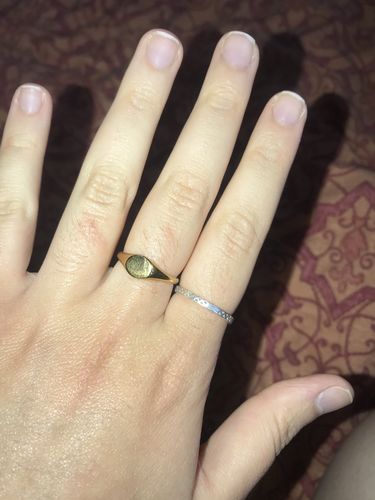 Customer photo review of Mini signet ring