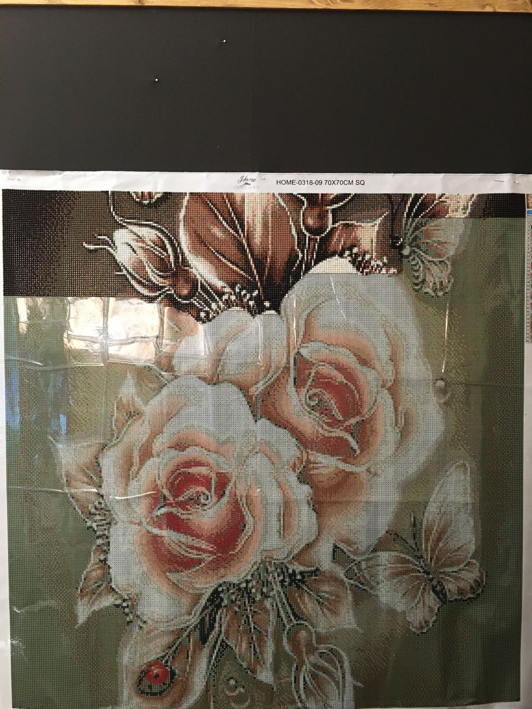 Customer photo review of Sepia Roses - Diamond Painting Kit
