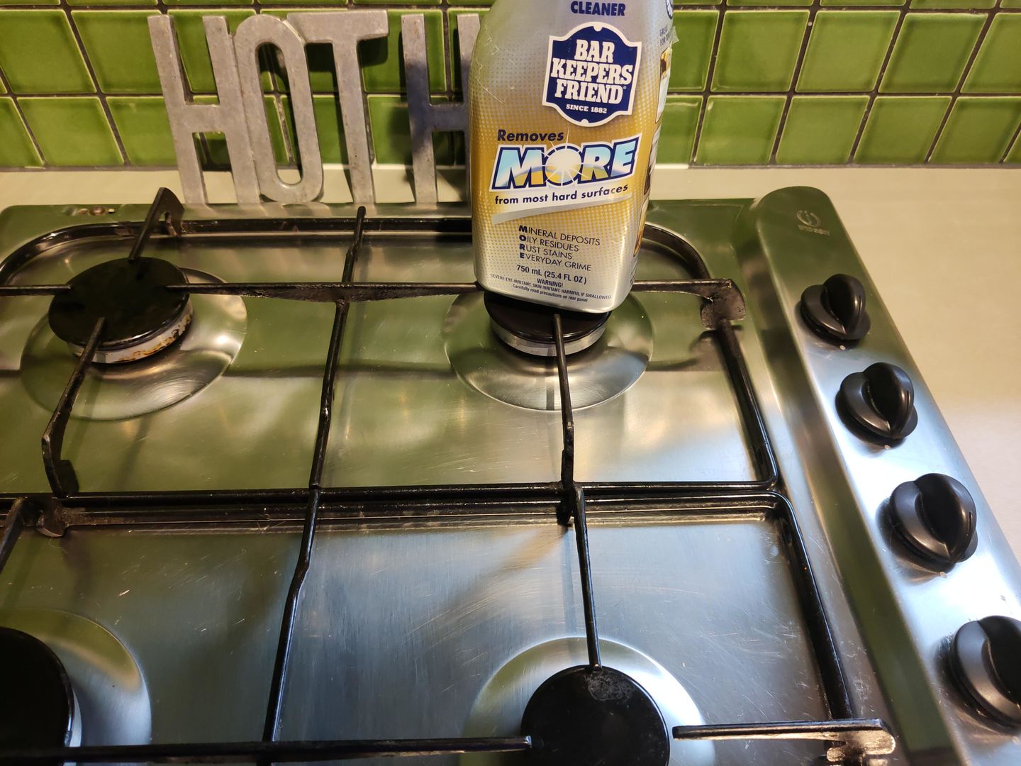 Customer photo review of Bar Keepers Friend: 3 Piece Cleaning Kit