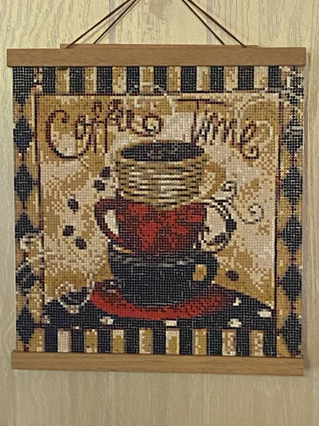Customer photo review of Coffee Time - Diamond Painting Kit